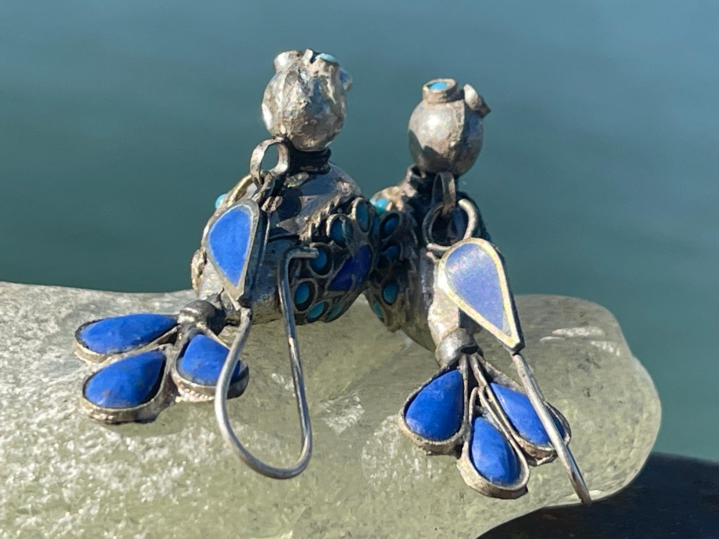 Gypsy jewellery, vintage bird earrings, silver bird earrings, vintage bird jewellery, ethical jewellery, gypsy earrings, unusual gift ideas