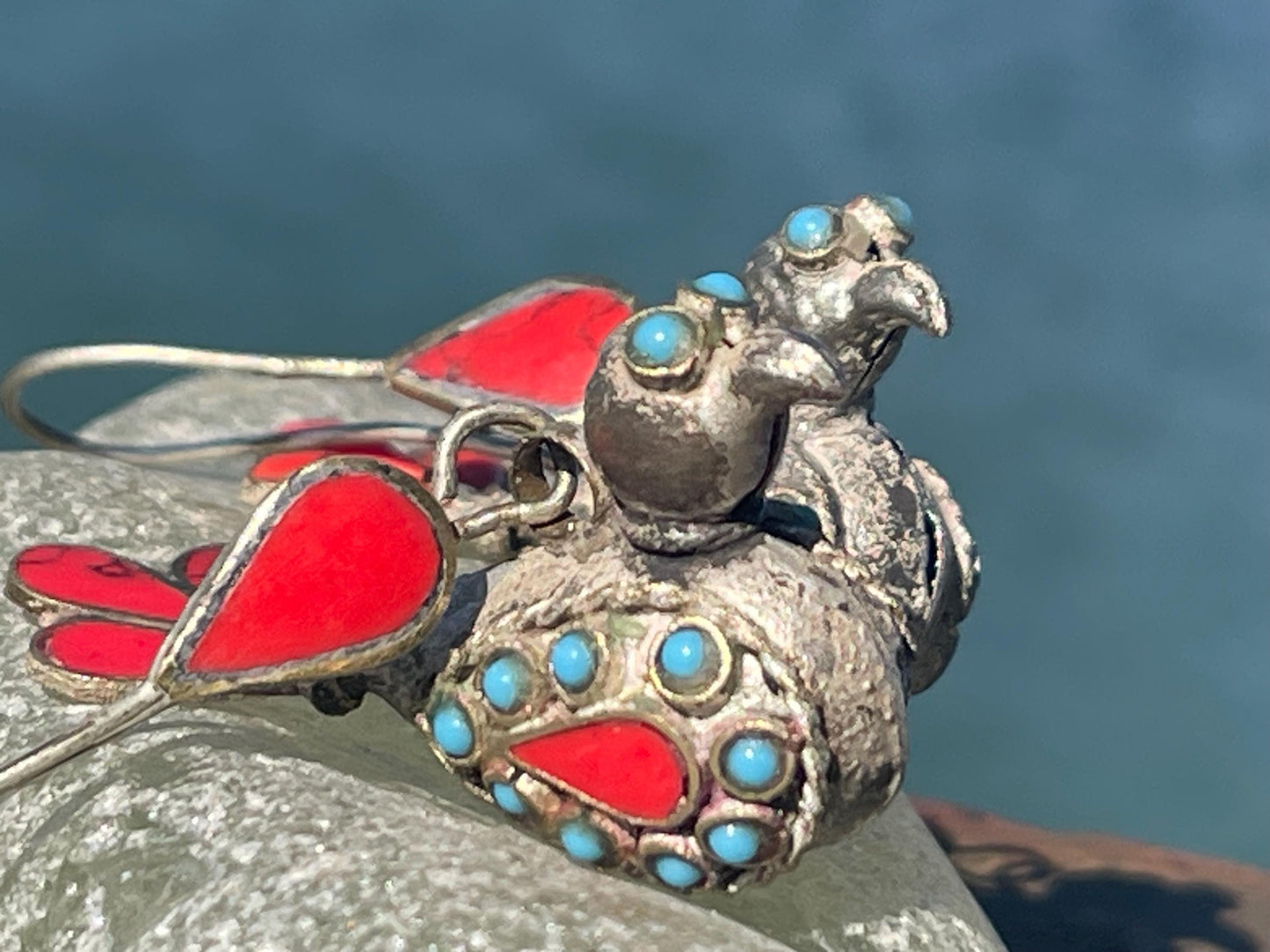 Gypsy jewellery, vintage bird earrings, silver bird earrings, vintage bird jewellery, ethical jewellery, gypsy earrings, unusual gift ideas