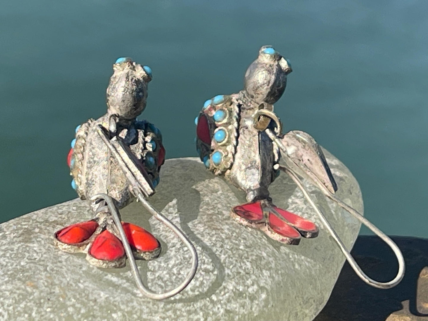 Gypsy jewellery, vintage bird earrings, silver bird earrings, vintage bird jewellery, ethical jewellery, gypsy earrings, unusual gift ideas