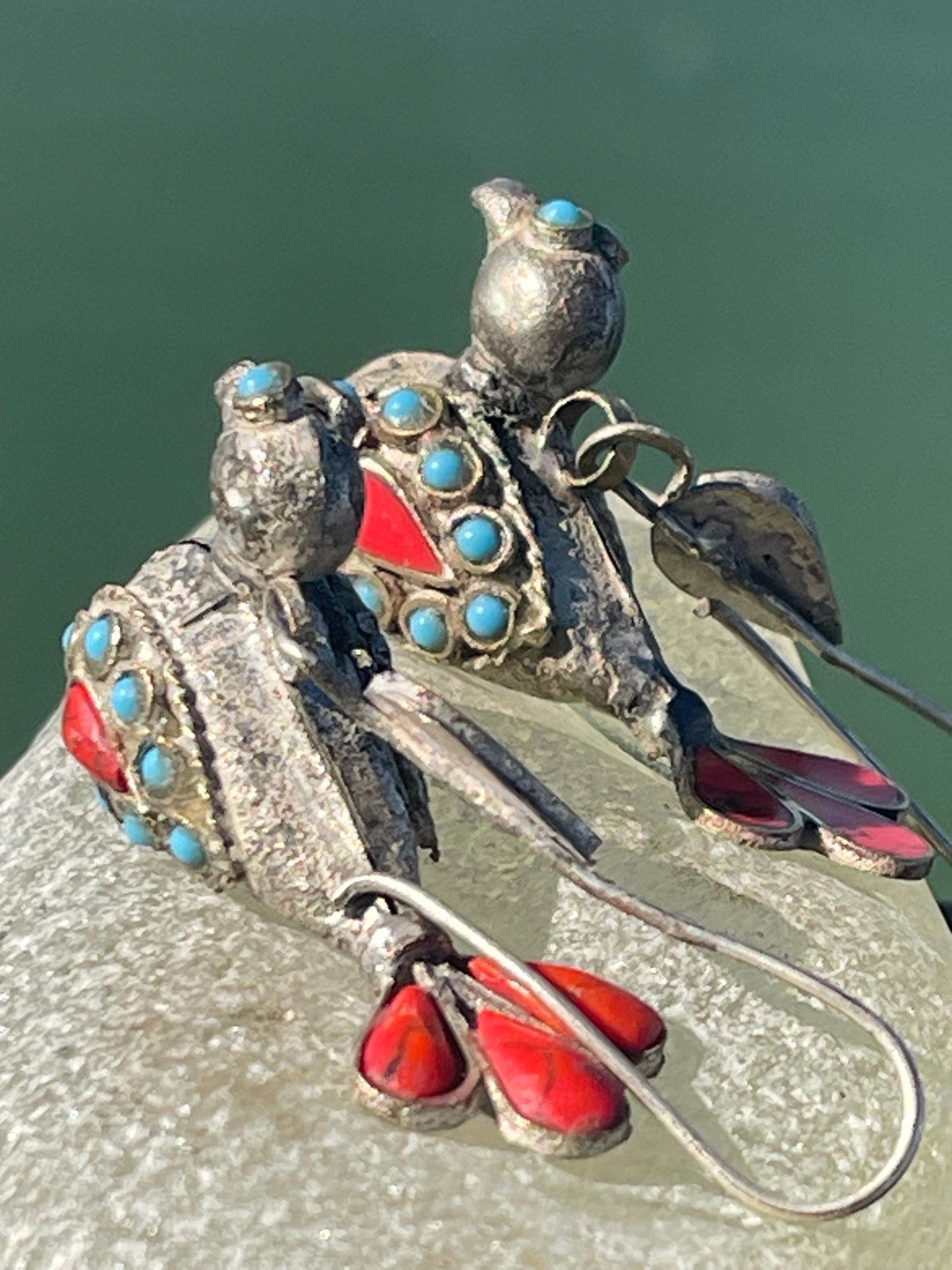 Gypsy jewellery, vintage bird earrings, silver bird earrings, vintage bird jewellery, ethical jewellery, gypsy earrings, unusual gift ideas