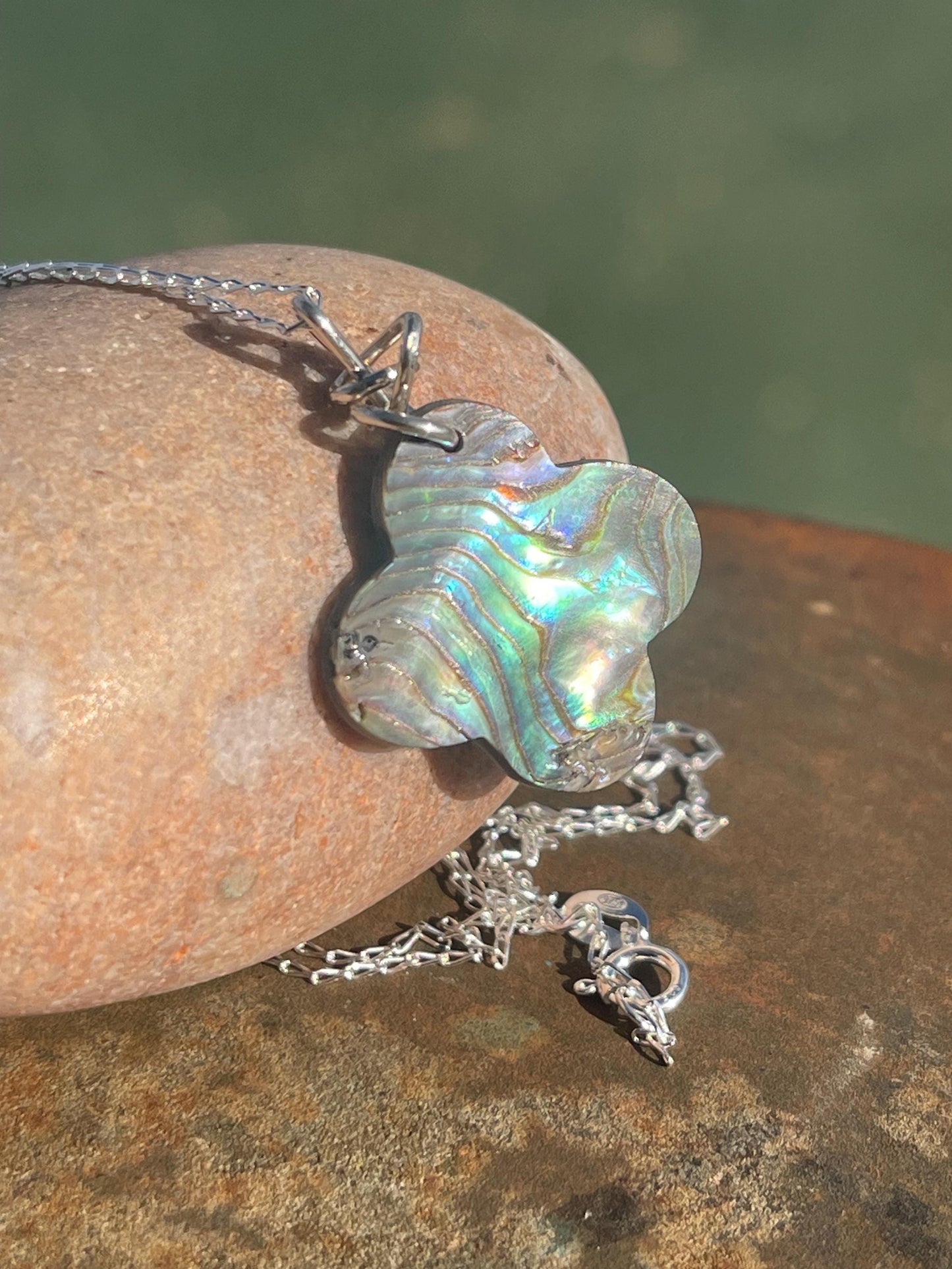 Abalone necklace, abalone jewellery, abalone pendant. Unusual gift for her or gift for him.unique necklace, boho pendant, handmade jewellery