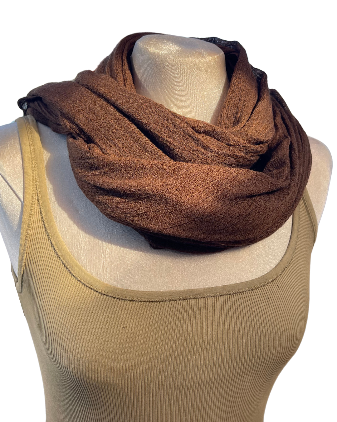 Super Soft Bamboo And Cotton Scarves. Chocolate brown.