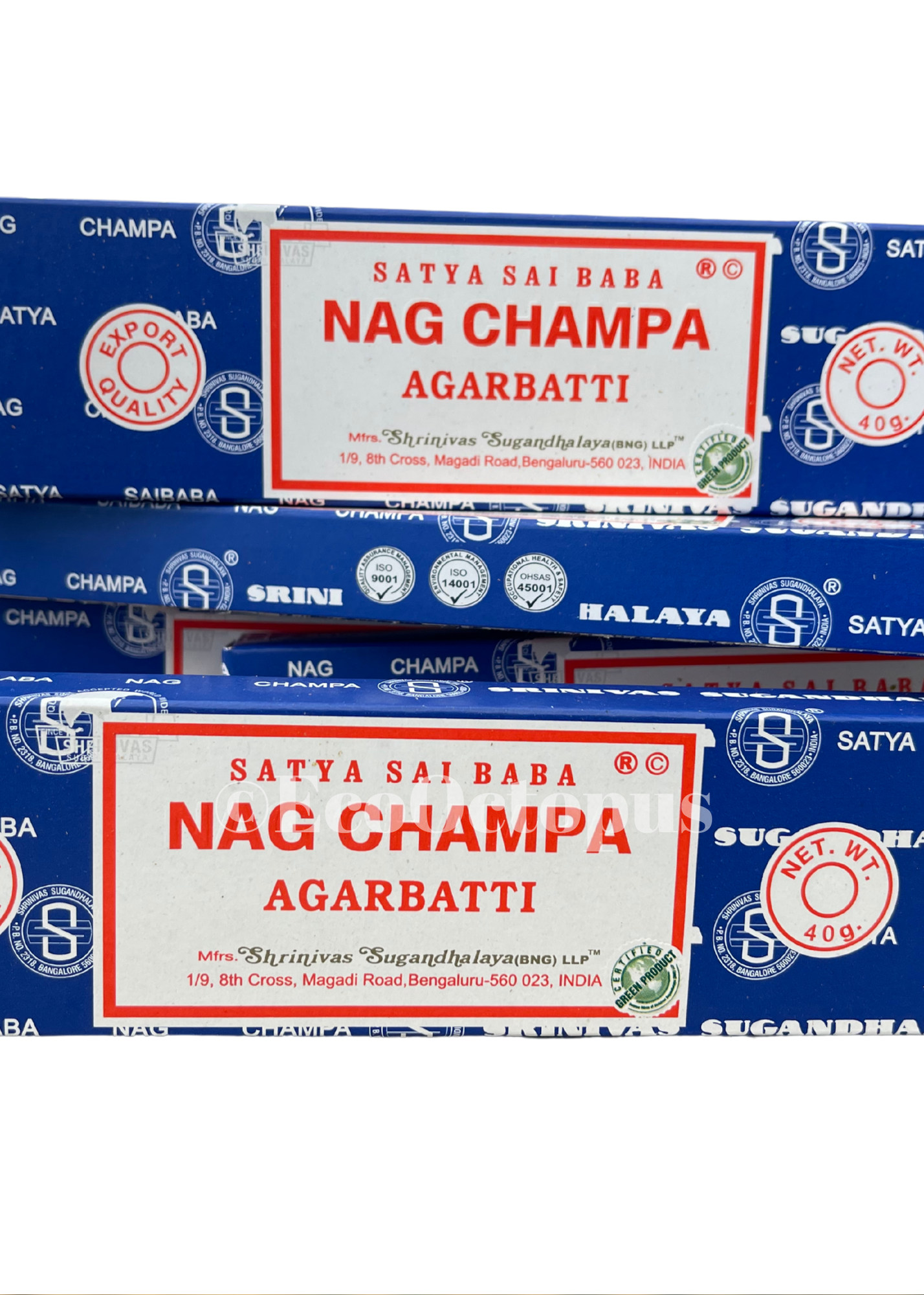 3 LARGE Packs of Nag Champa Incense. Satya Sai Baba original and authentic.