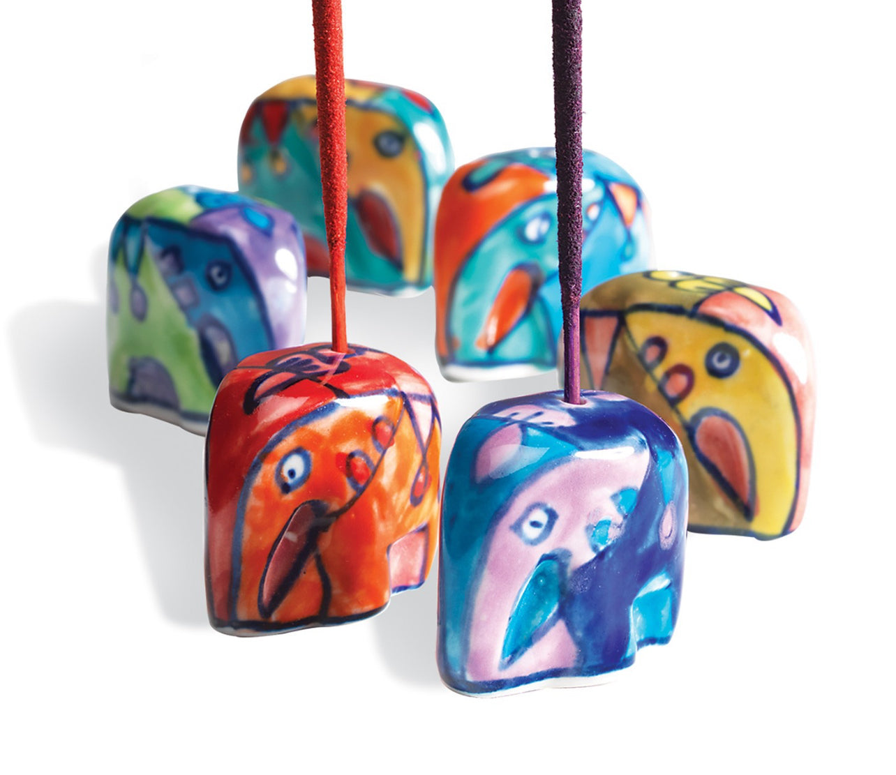 3 Elephant Incence Holders. Fair Trade.