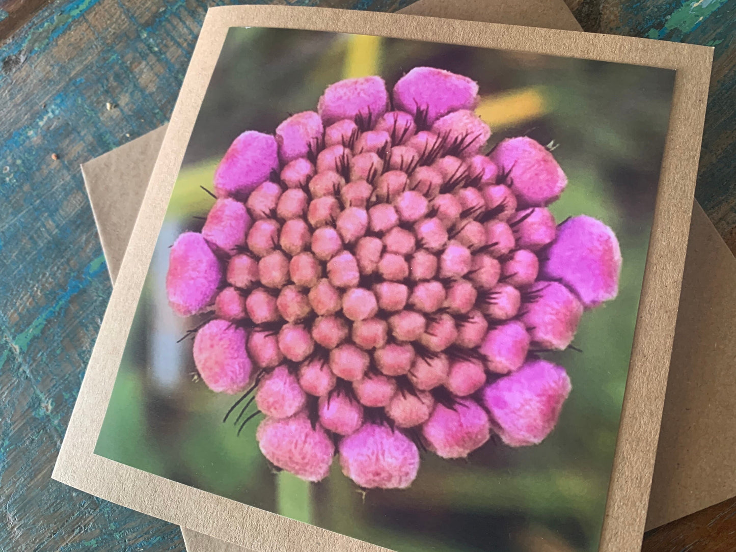 Flower card, recycled card, birthday card, pink birthday gift, Eco friendly card. Handmade card. Unusual card, blank gift card, floral card