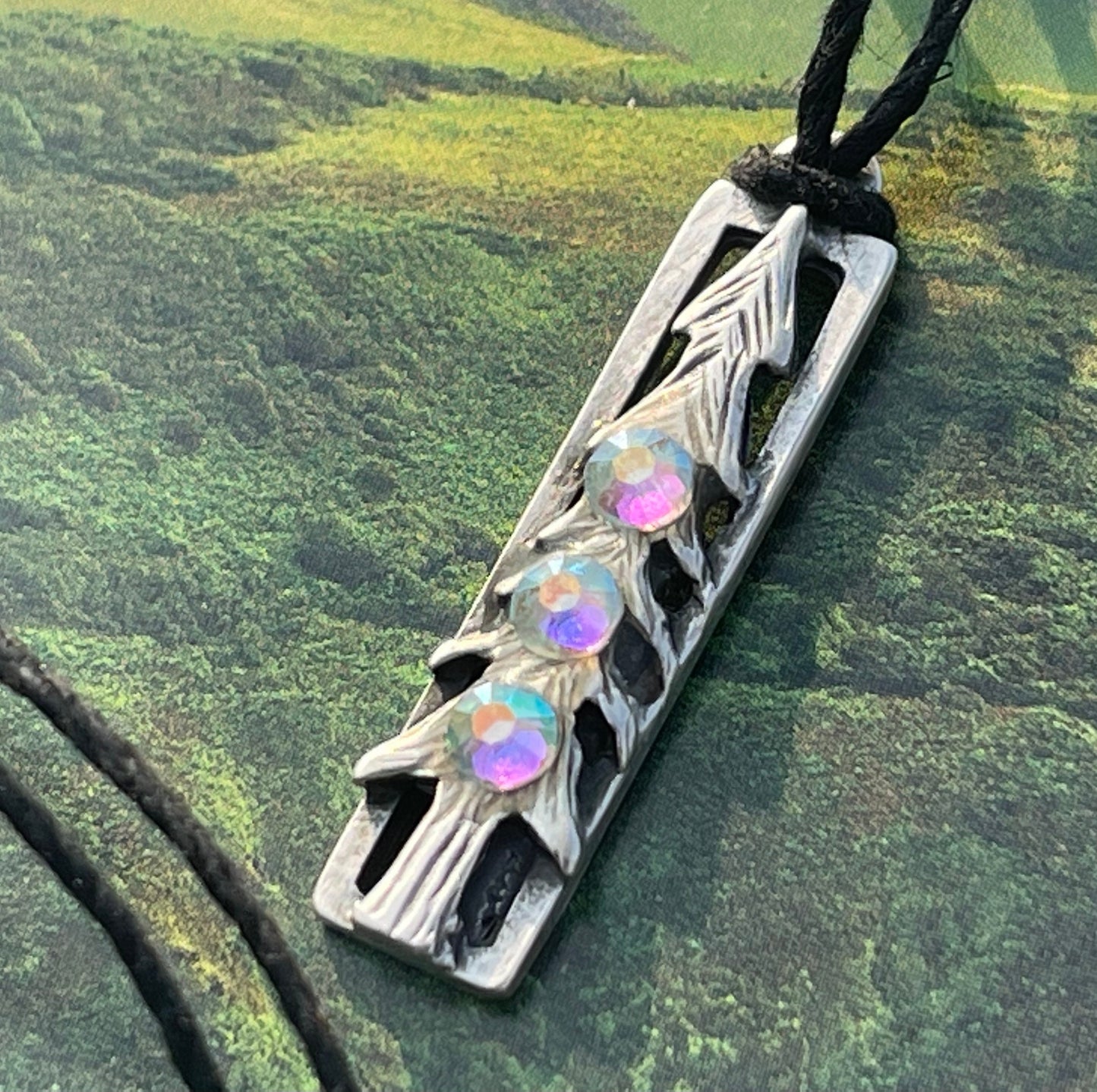 SALE -Tree necklace. Pine tree necklace, tree pendant, festive jewellery, sparkly necklace, gift for her, sparkly jewellery, tree jewellery