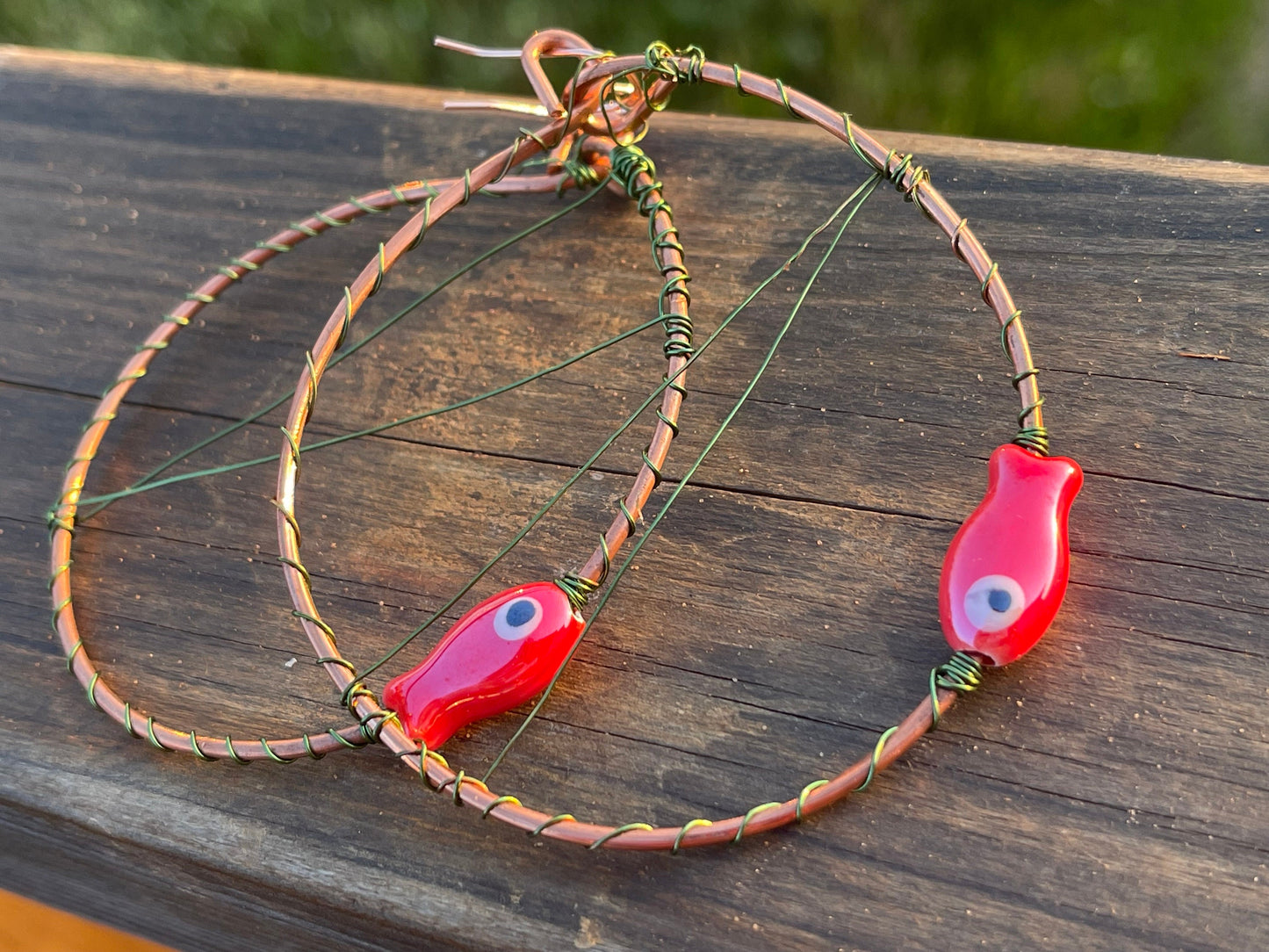 Eco friendly earrings, unique jewellery, boho gift for her, large hoop earrings, eco friendly jewellery, handmade earrings, unique earrings