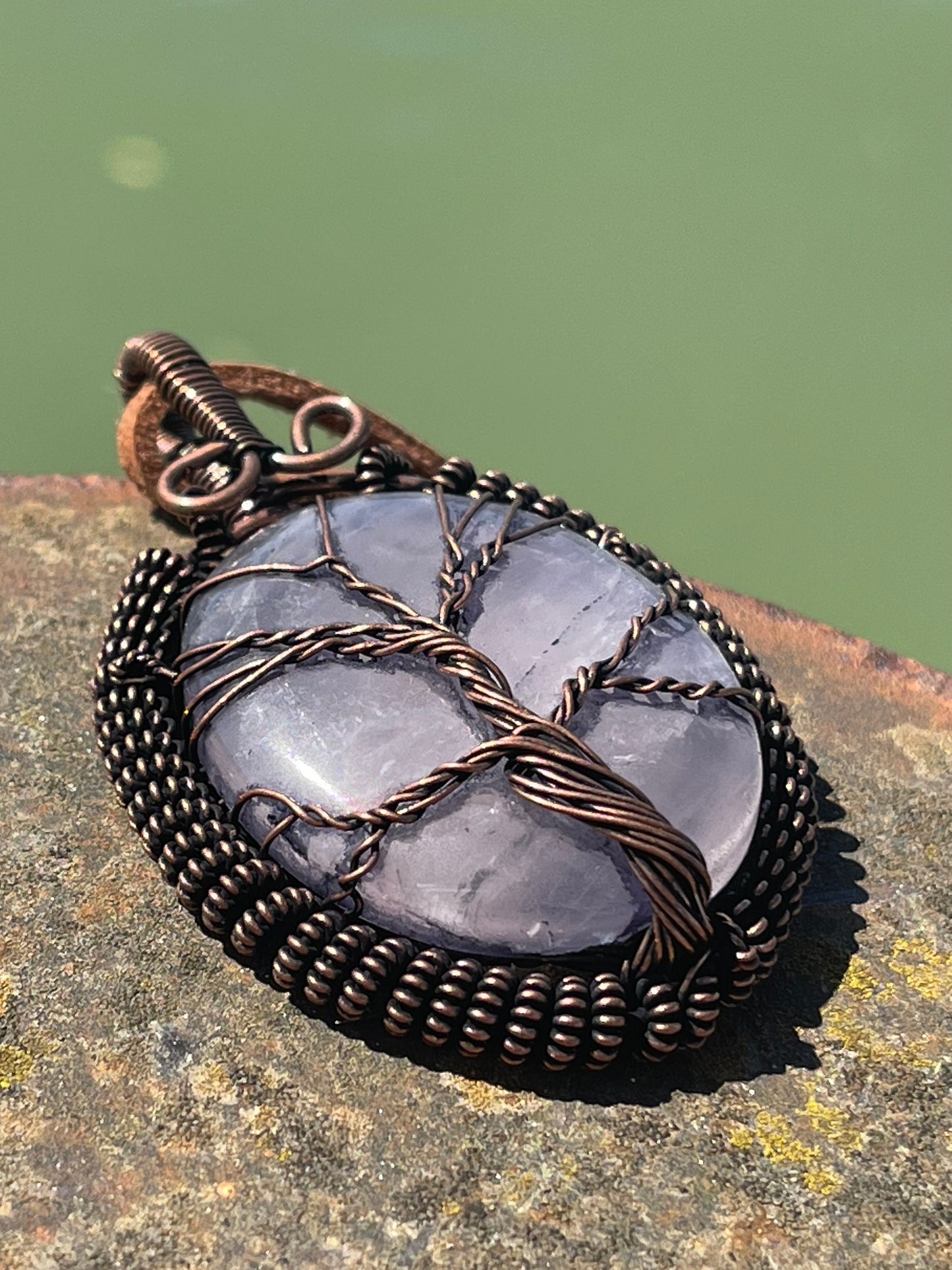 Rose quartz necklace, pink gemstone necklace, tree of life necklace, rose quartz jewellery, tree of life jewellery, handmade necklace