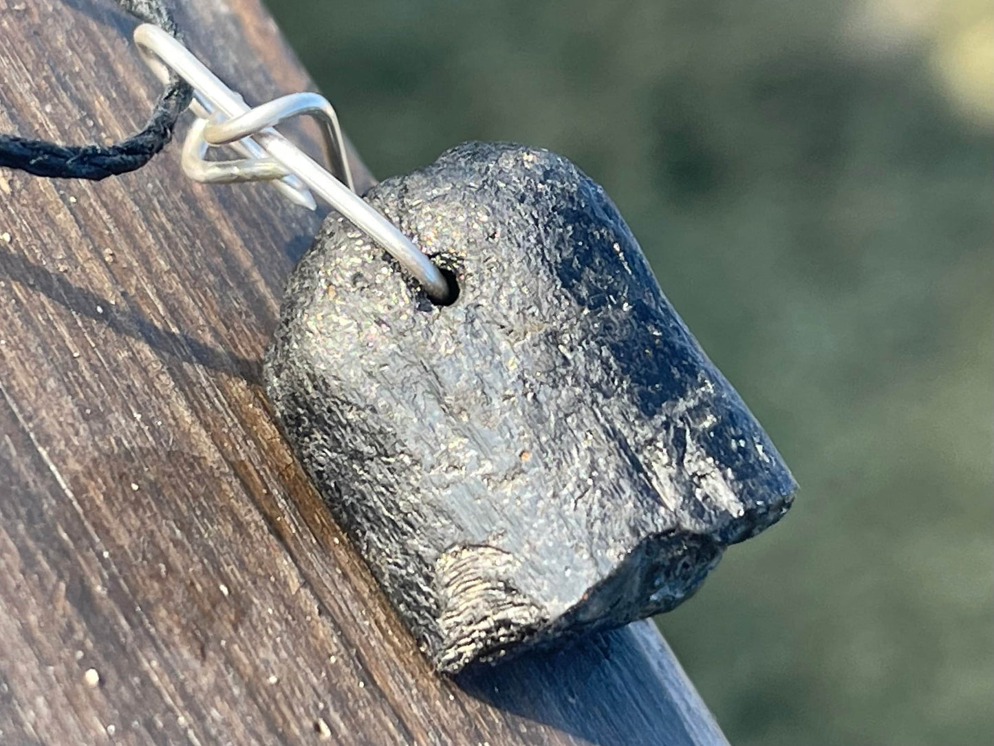 Black tourmaline necklace, boho necklace, ethical jewellery, boho gift for him, handmade necklace, romantic gift for him, tourmaline prndant