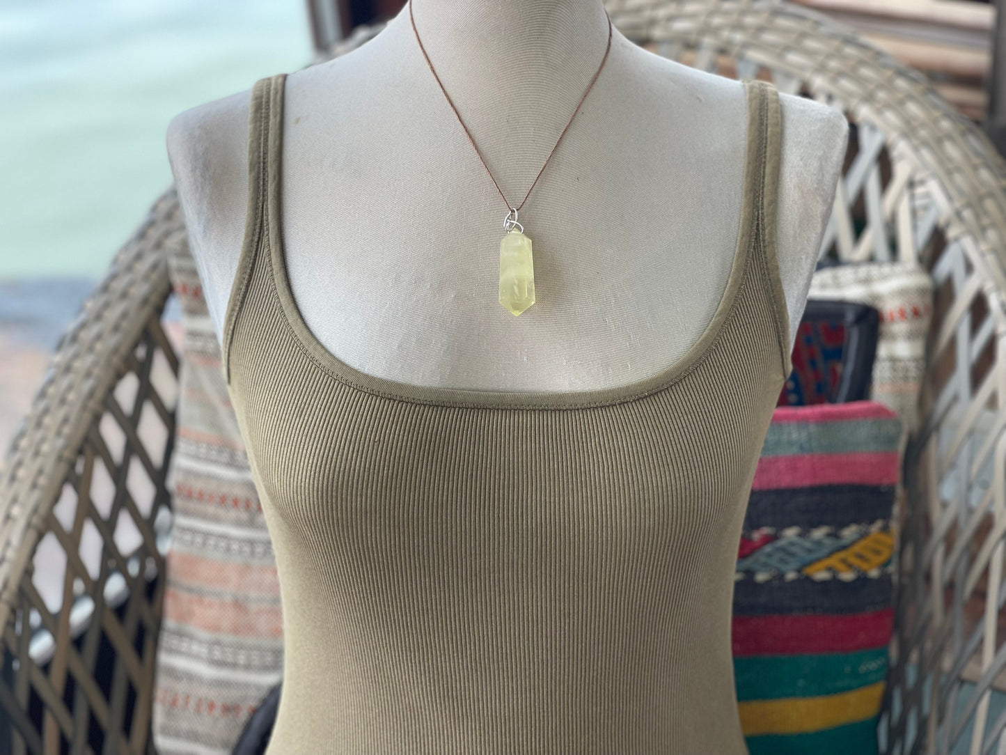 Citrine pendant, recycled sterling silver, citrine necklace, gift for him, handmade necklace, gift for her, ethical jewellery, boho necklace