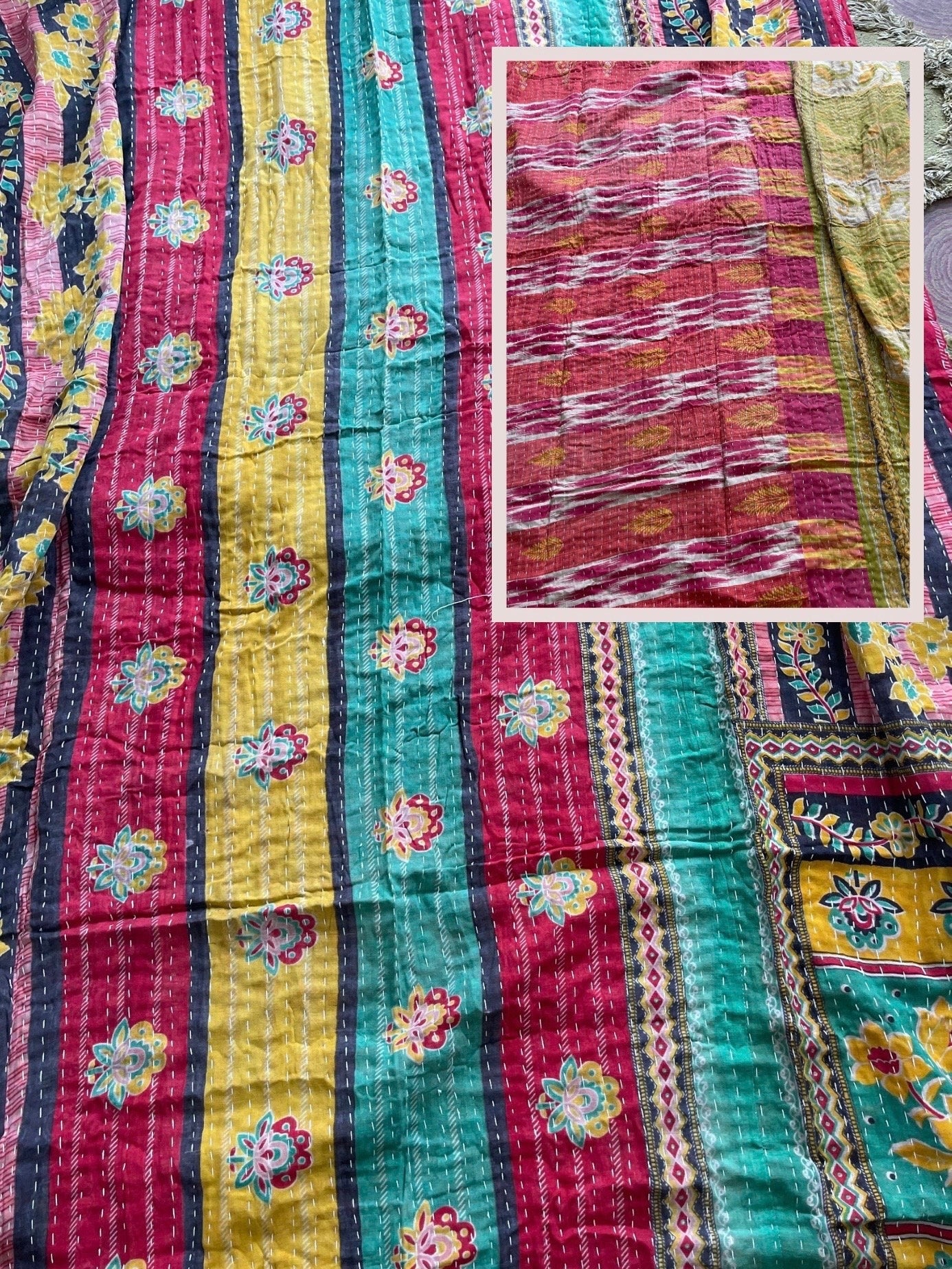 Vintage eco friendly throws. Eco friendly picnic blankets. Boho throws, throws for sofas, boho blankets, ethical throws, ethical home decor