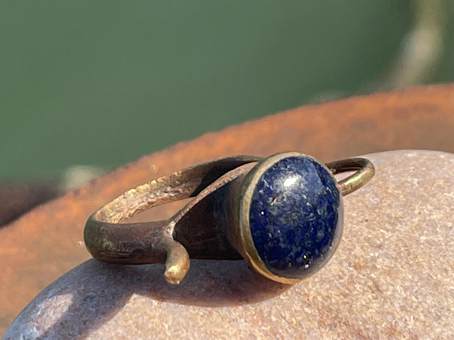 Romantic lapis lazuli ring, lapis jewellery, blue gemstone ring, boho ring, romantic gift for her. Ethical jewellery, gypsy ring