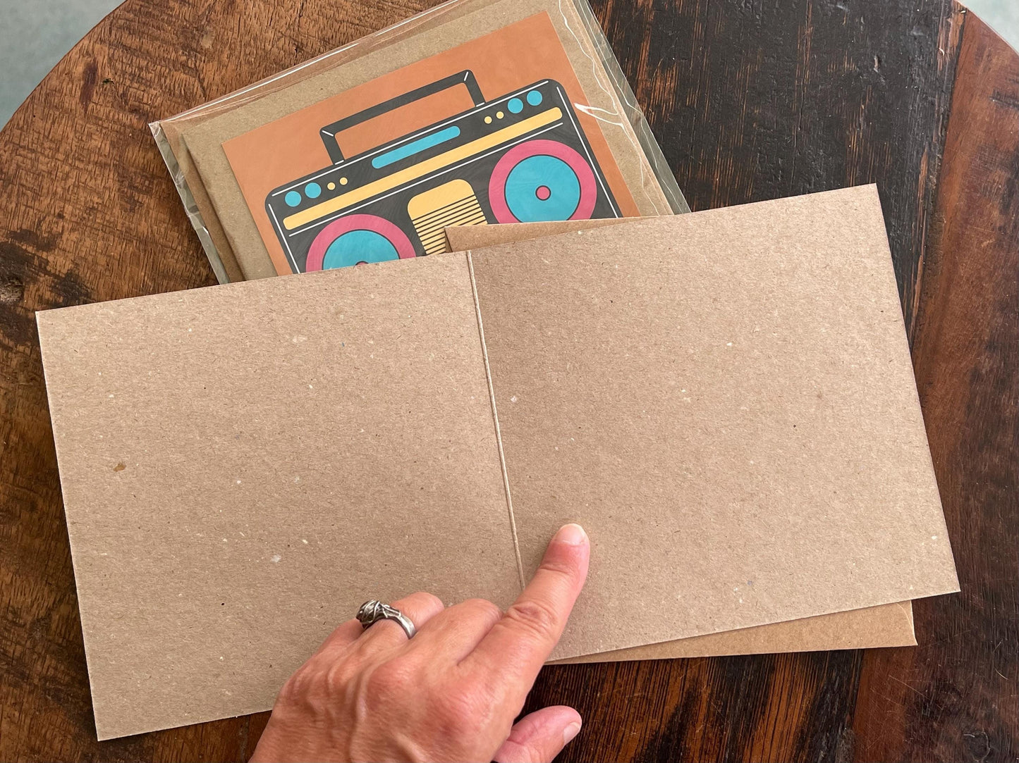 Recycled handmade birthday card. Its party time, eco friendly birthday card. Handmade eco friendly cards. Retro birthday card. Cool birthday