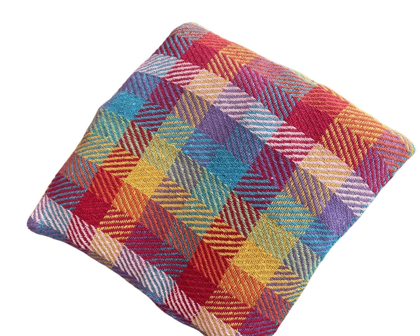 Recycled cushion, colourful cushion, eco friendly cushion, colourful cushion. Boho how furnishings. Eco friendly cushions for the sofa.