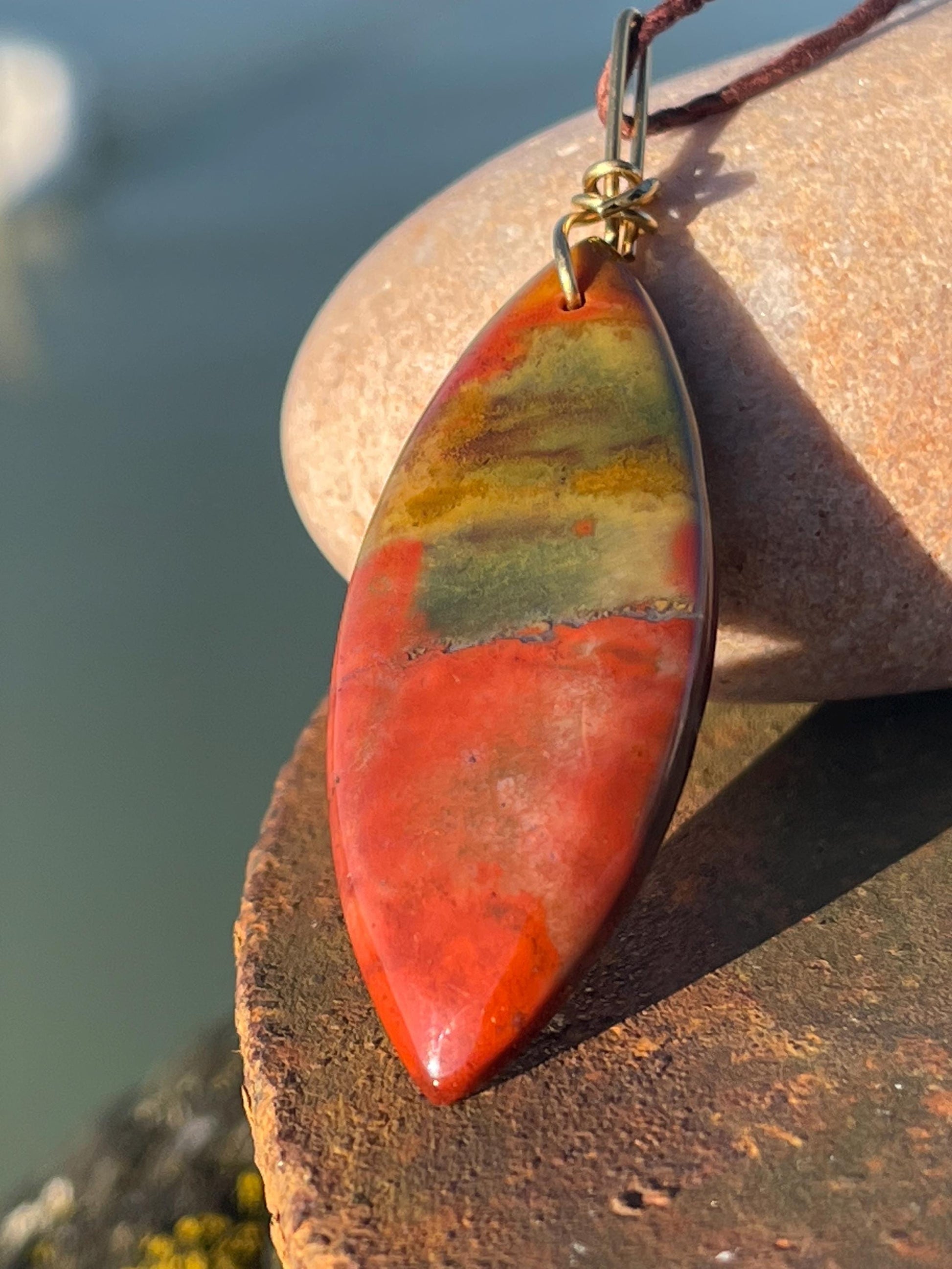 Handmade bloodstone Unusual gemstone Orange Bloodstone Ethical Unusual