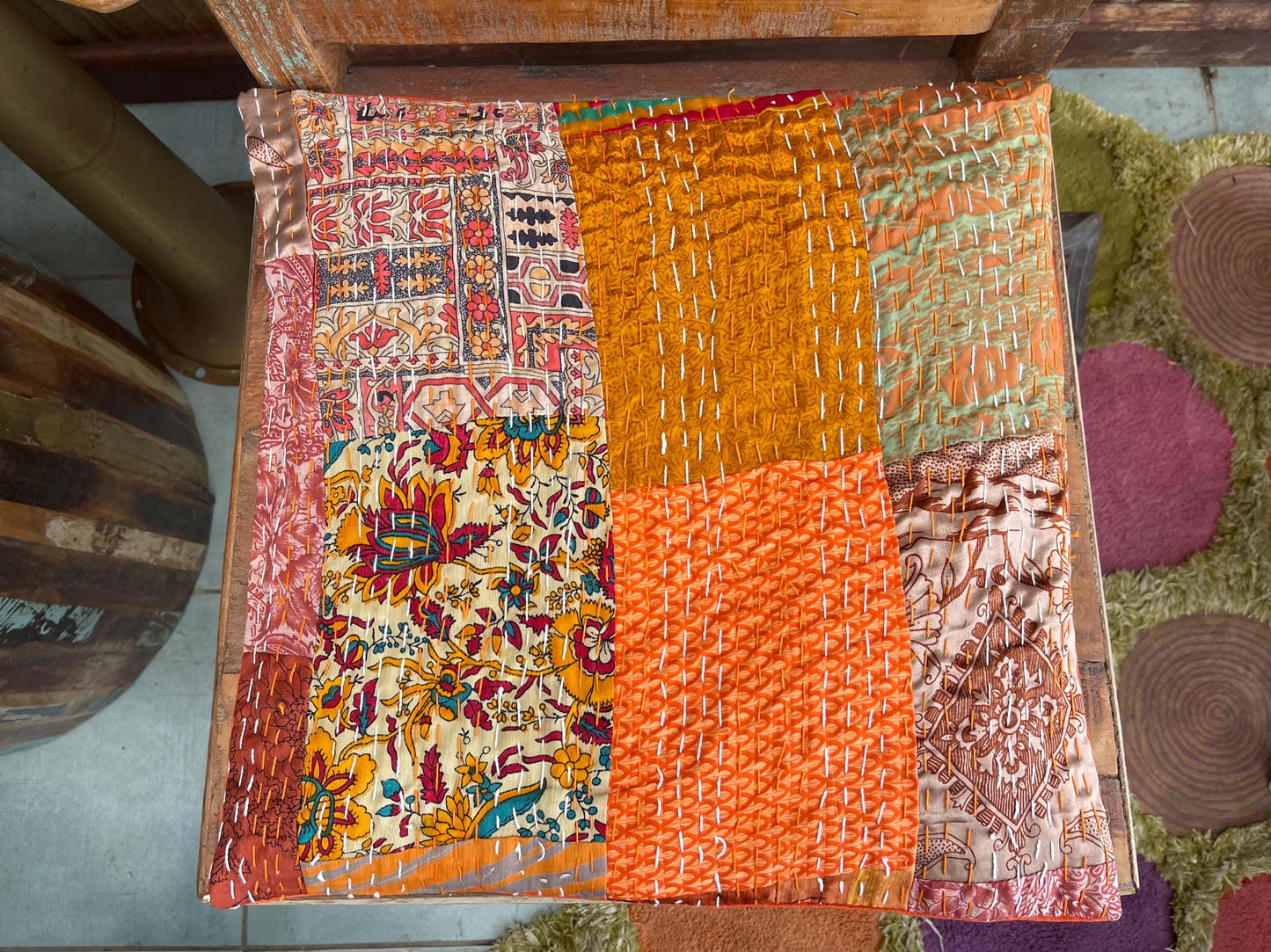 Recycled Orange cushion covers, colourful cushions, eco friendly cushion, colourful cushion. Eco friendly cushions. Square cushion covers.