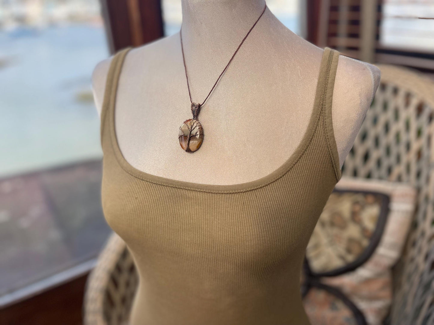 Amethyst necklace, boho necklace, gift for her, tree of life necklace, boho necklace, tree of life pendant. Tree of life jewellery
