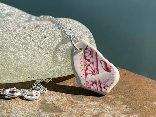 Recycled necklace, ceramic necklace, eco friendly gift for her. Handmade necklace, ceramic jewellery, boho necklace, ethical jewellery.