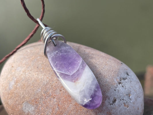 Amethyst pendant, amethyst necklace, amethyst jewellery, gift for him, boho handmade necklace,  romantic gift for her, ethical jewellery