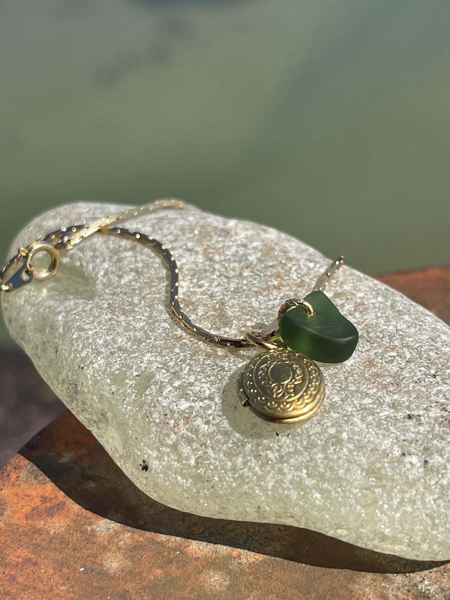 Recycled bracelet, boho bracelet, boho gift for her, ethical jewellery, eco friendly jewellery, sea glass bracelet, sea glass jewellery