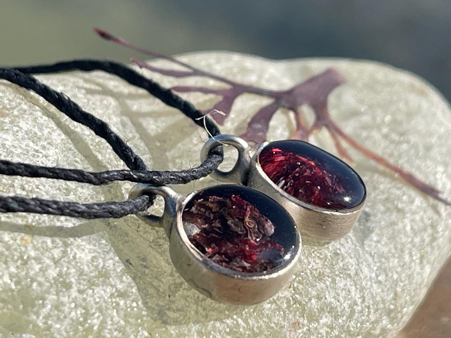 Seaweed necklace, gift for ocean lover, unique pendant, handmade necklace, boho necklace, unique jewellery , unusual necklace, gift for her