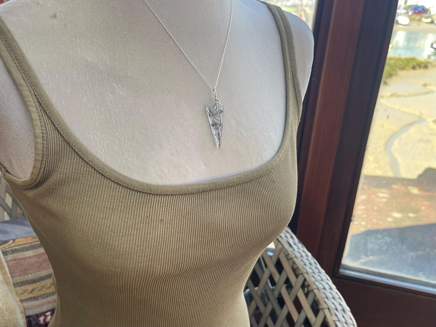 Forget-me-not necklace on recycled sterling silver.  Boho gift for her, flower pendant, boho jewellery, handmade necklace, remembrance gift