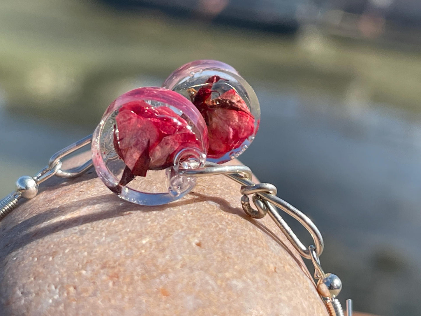 Rose earrings, flower earrings, romantic gift for her, light earrings, boho earrings, unique earrings, handmade earrings, unique jewellery