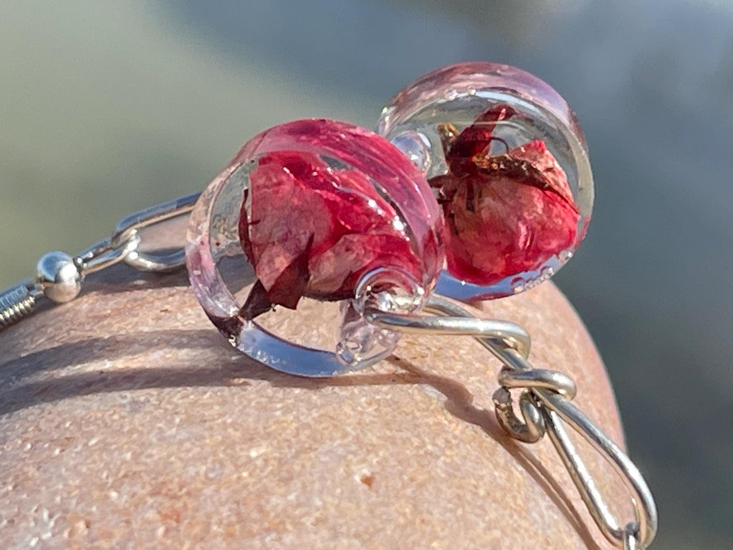 Rose earrings, flower earrings, romantic gift for her, light earrings, boho earrings, unique earrings, handmade earrings, unique jewellery
