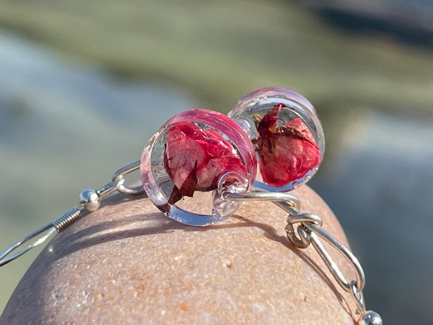 Rose earrings, flower earrings, romantic gift for her, light earrings, boho earrings, unique earrings, handmade earrings, unique jewellery