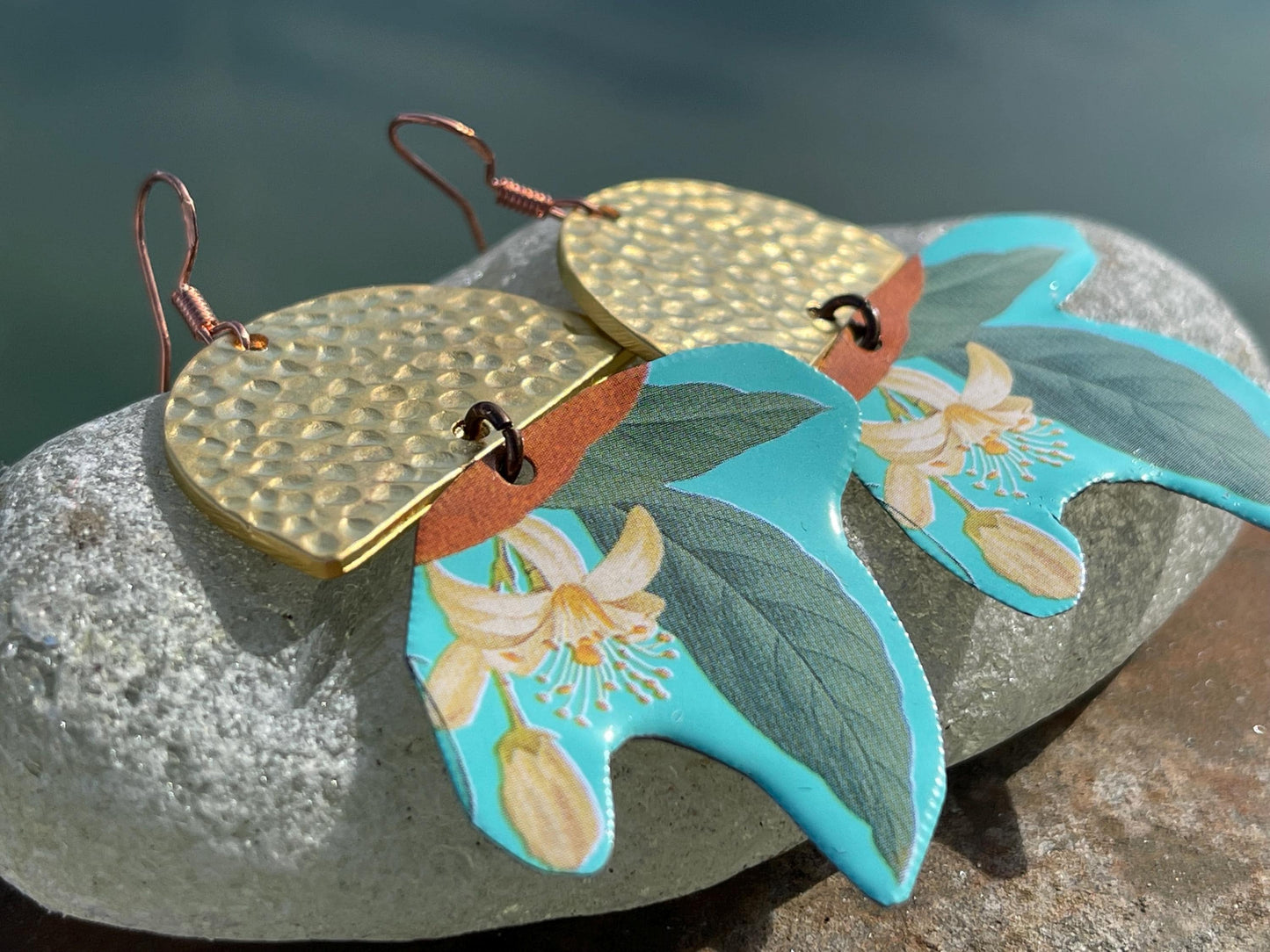 Tin can earrings, ethical jewellery, recycled jewellery, eco friendly jewellery, eco earrings, gift for her, fun earrings, eco friendly gift