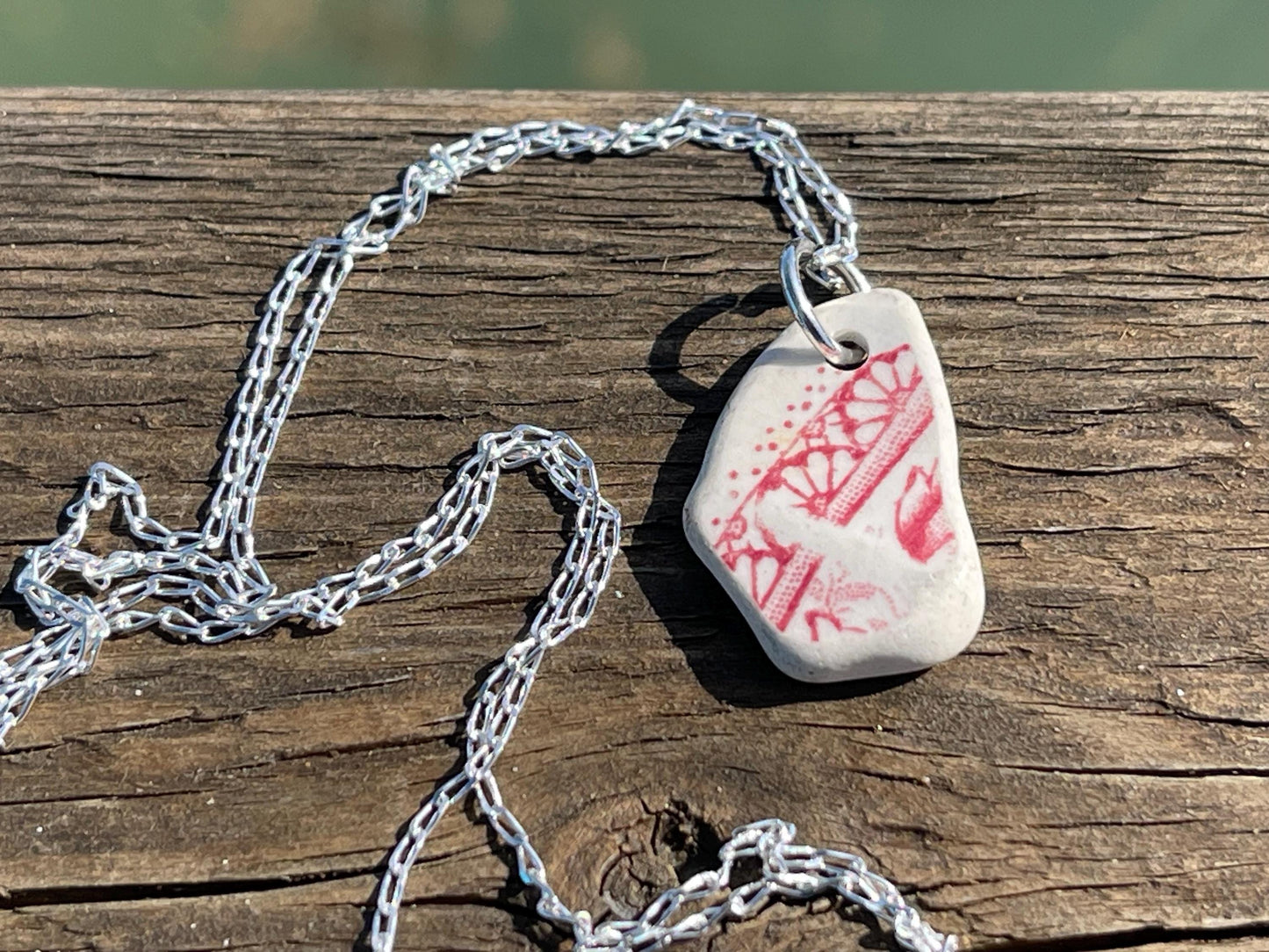 Recycled necklace, ceramic necklace, eco friendly gift for her. Handmade necklace, ceramic jewellery, boho necklace, ethical jewellery.