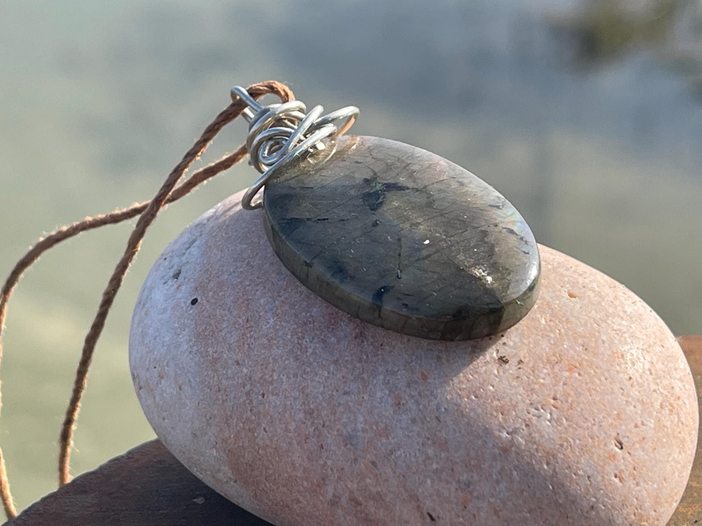 Labradorite necklace, labradorite jewellery. Unusual necklace, boho gift for her, hippy jewellery, labradorite pendant, eco conscious gift