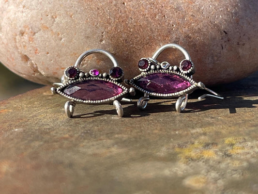 Wide Mouth Frog Earrings on recycled sterling silver. Eco friendly jewellery. Ethical jewelery. handmade frog jewellery. Gift for frog lover