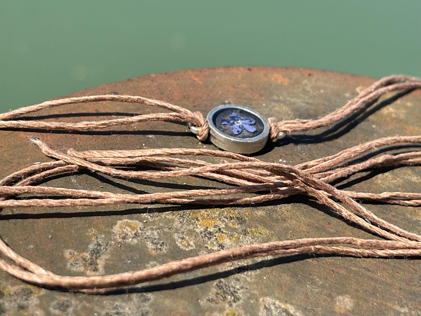Forget-me-not bracelet or choker necklace. Boho gift for her, flower bracelet, remembrance bracelet, gardeners gift, Forget me not jewellery
