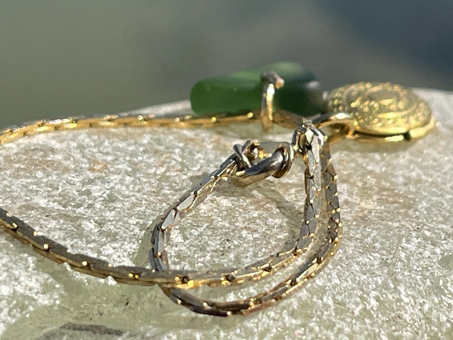 Recycled bracelet, boho bracelet, boho gift for her, ethical jewellery, eco friendly jewellery, sea glass bracelet, sea glass jewellery