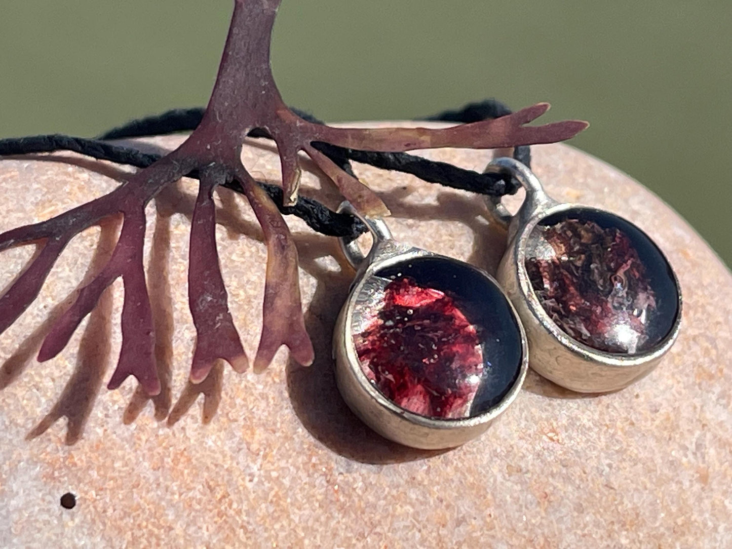 Seaweed necklace, gift for ocean lover, unique pendant, handmade necklace, boho necklace, unique jewellery , unusual necklace, gift for her