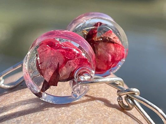 Rose earrings, flower earrings, romantic gift for her, light earrings, boho earrings, unique earrings, handmade earrings, unique jewellery