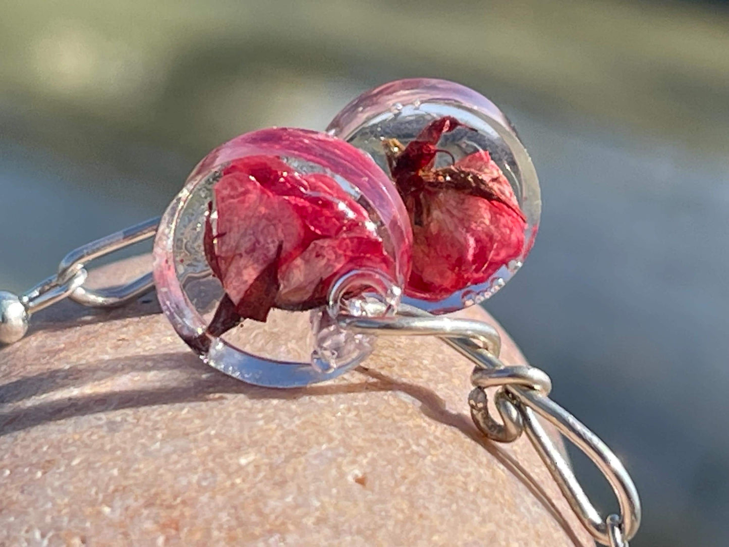 Rose earrings, flower earrings, romantic gift for her, light earrings, boho earrings, unique earrings, handmade earrings, unique jewellery