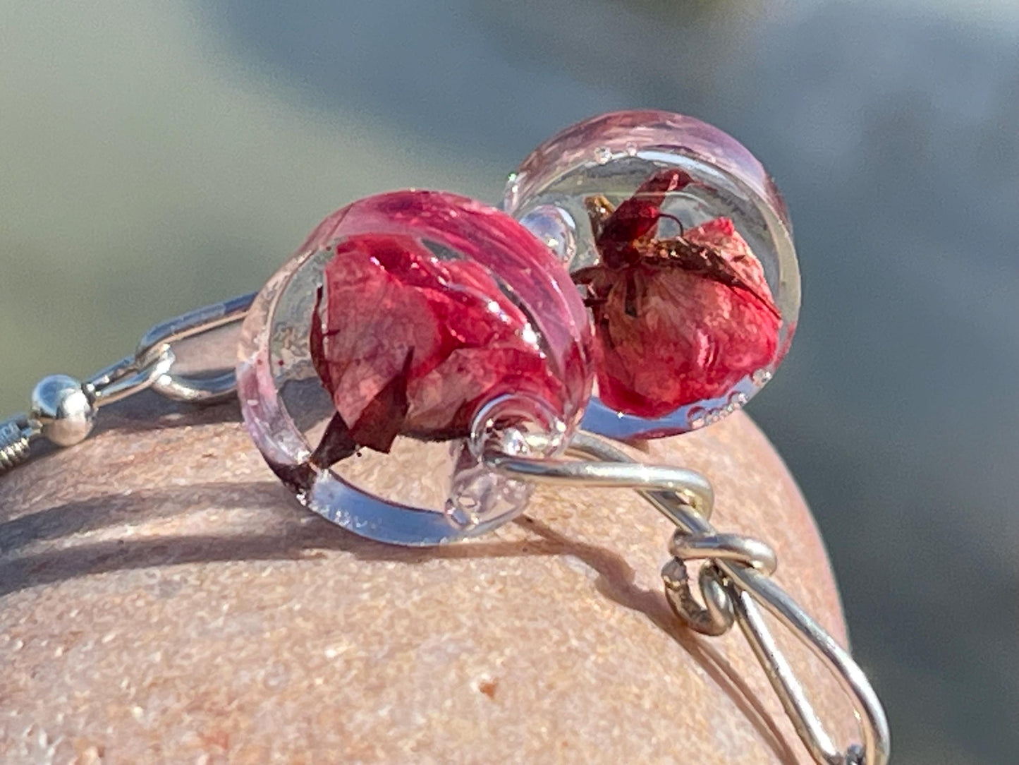 Rose earrings, flower earrings, romantic gift for her, light earrings, boho earrings, unique earrings, handmade earrings, unique jewellery