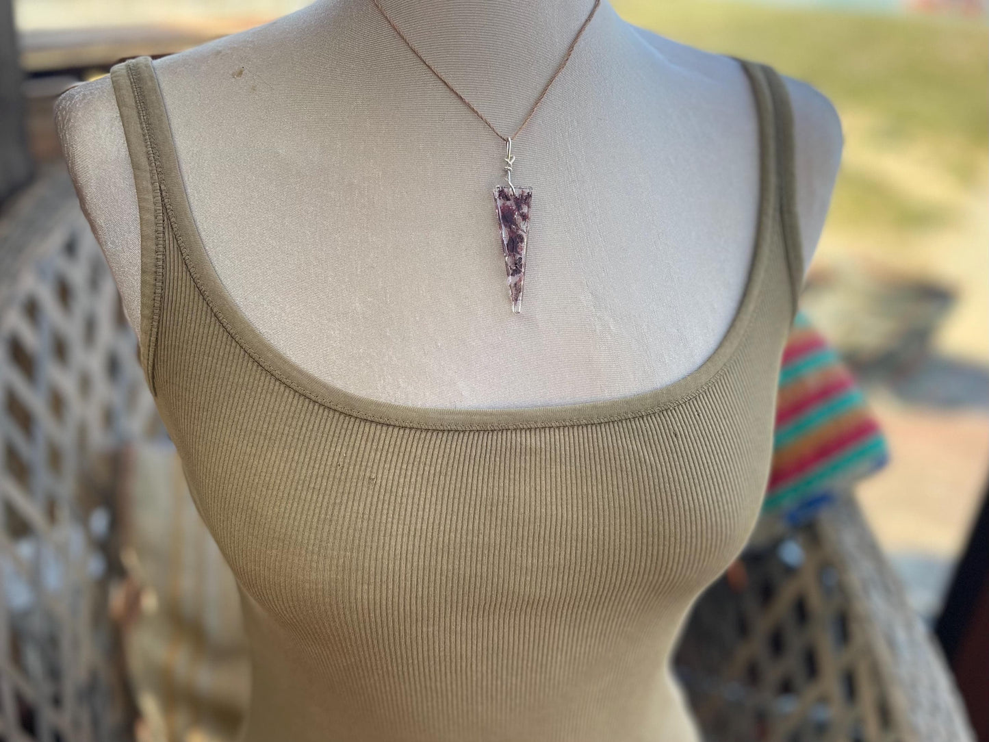 Seaweed necklace, gift for ocean lover, unique pendant, handmade necklace, boho necklace, unique jewellery ,unusual necklace, gift for her
