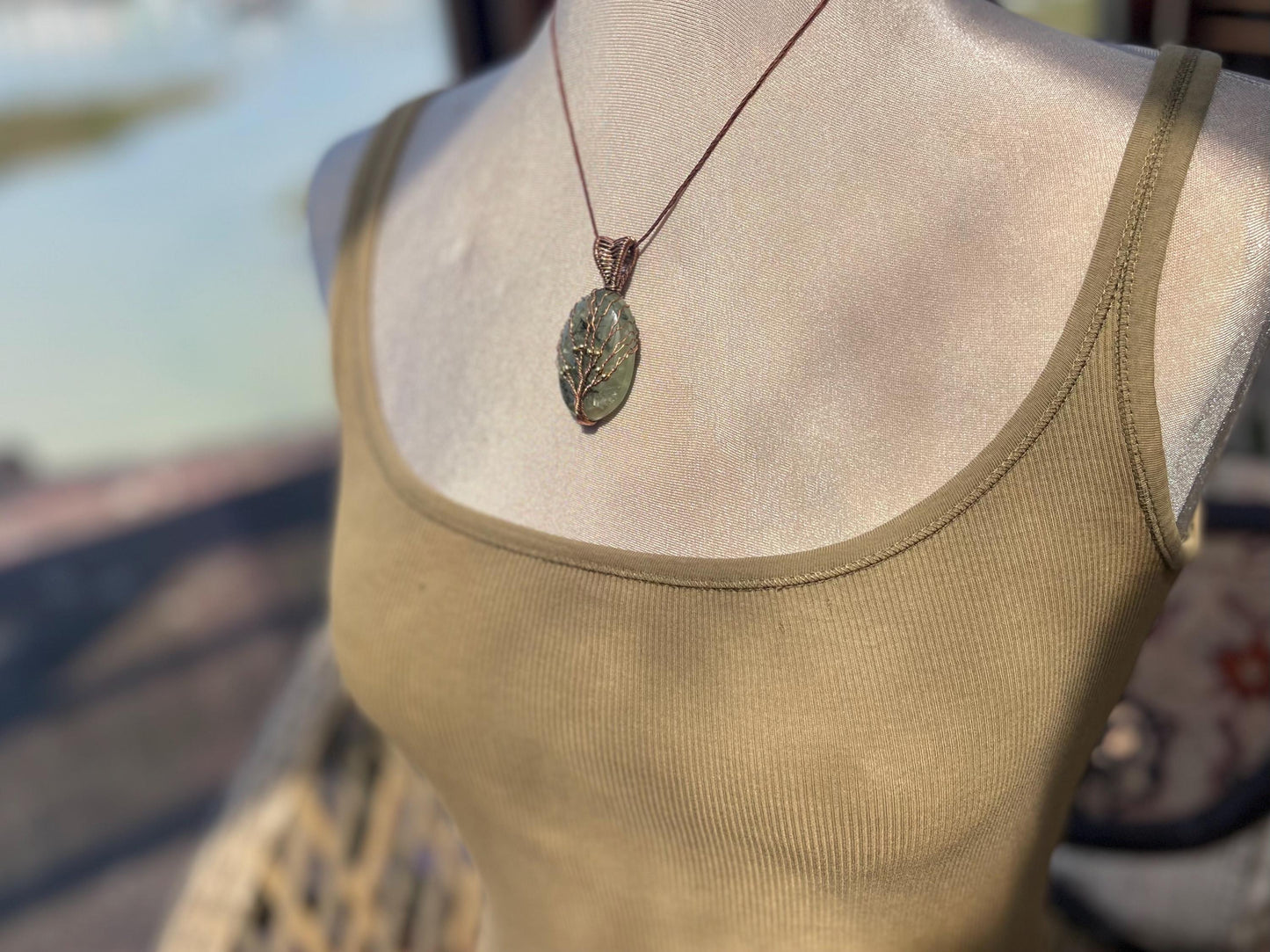 Aventurine necklace, tree of life pendant, tree of life necklace, boho jewellery, tree of life jewellery, boho jewellery, unusual jewellery