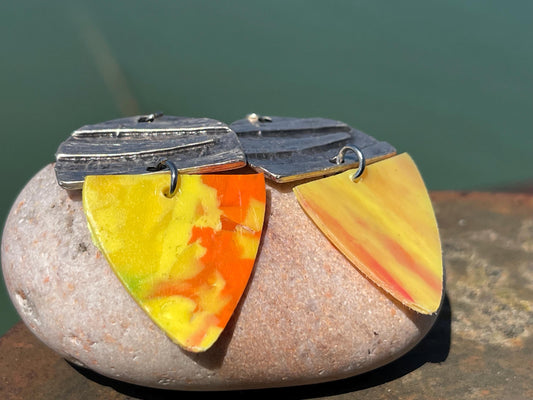 Trash earrings! Recycled plastics made into funky earrings. Eco friendly jewellery, ethical jewellery, ethical jewelry, handmade earrings