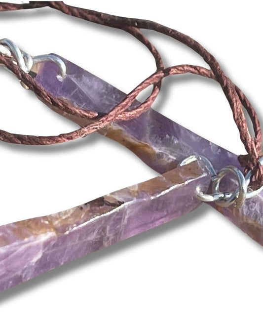 Amethyst pendant, amethyst necklace, amethyst jewellery, gift for him, boho handmade necklace,  romantic gift for her, ethical jewellery