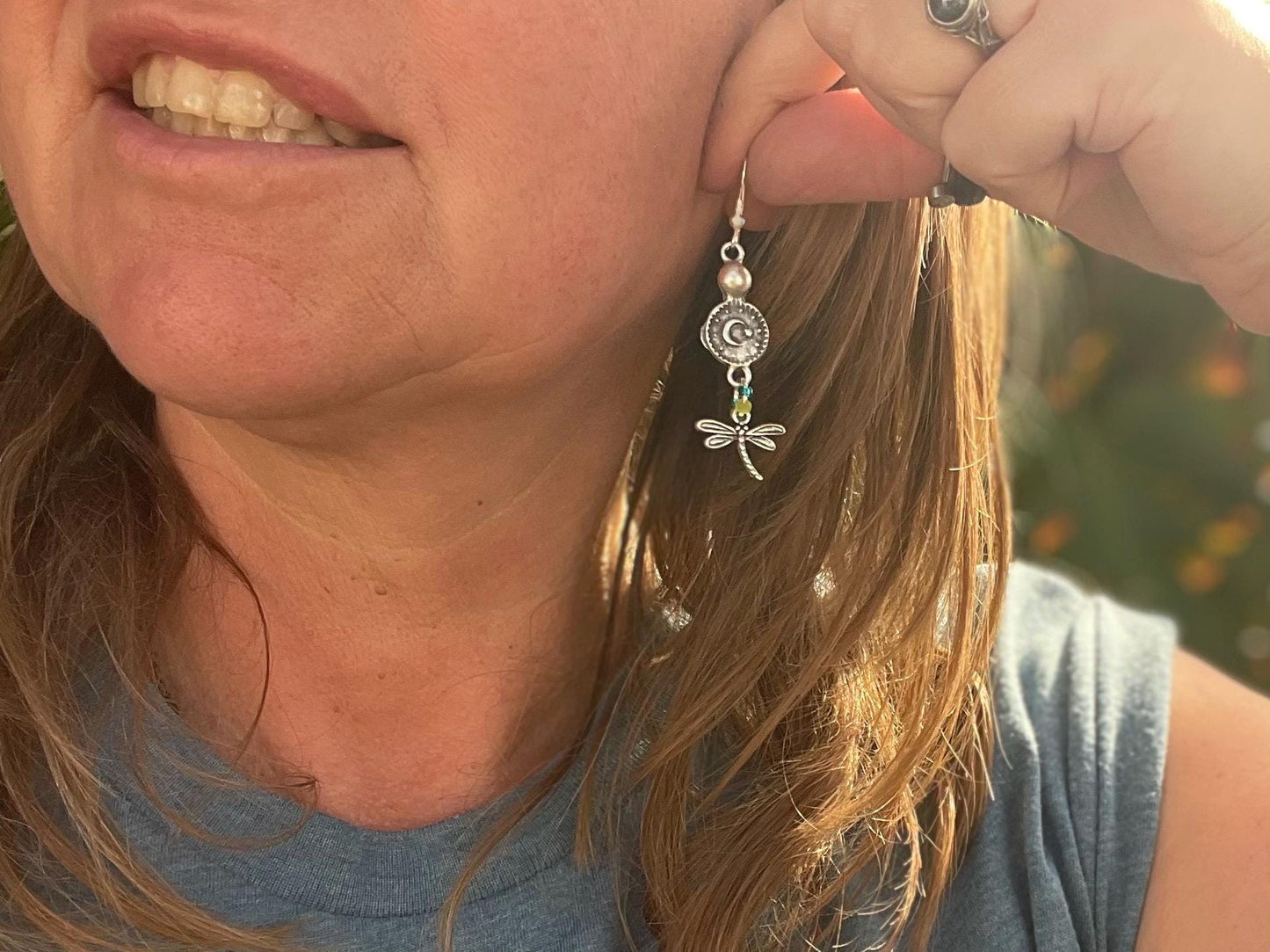 Dragonfly earrings. Gift for her, ethical jewellery dragonfly jewellery, dragonfly presents.