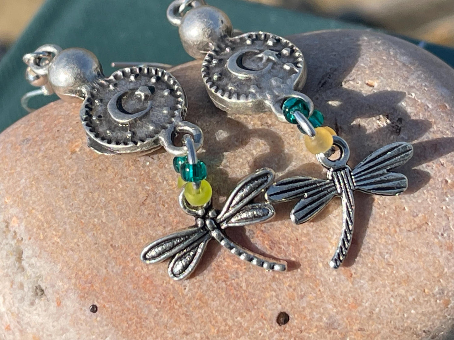 Dragonfly earrings. Gift for her, ethical jewellery dragonfly jewellery, dragonfly presents.