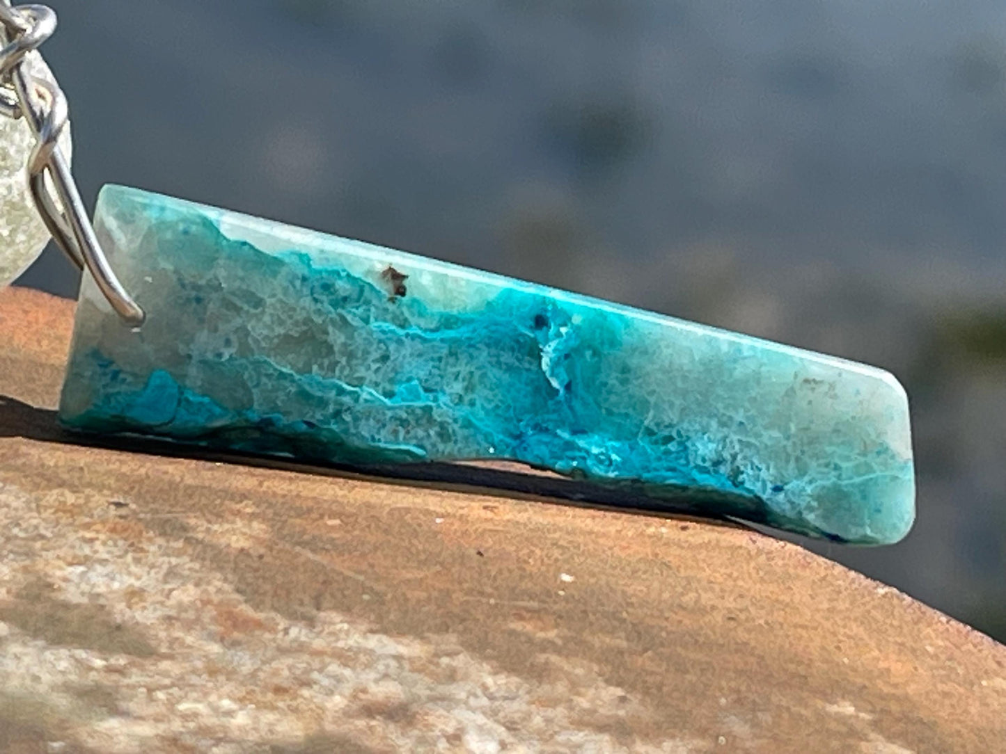 Chrysocolla Malachite necklace, ethical jewellery, bohemian necklace, unusual jewellery, malachite pendant, blue gemstone necklace