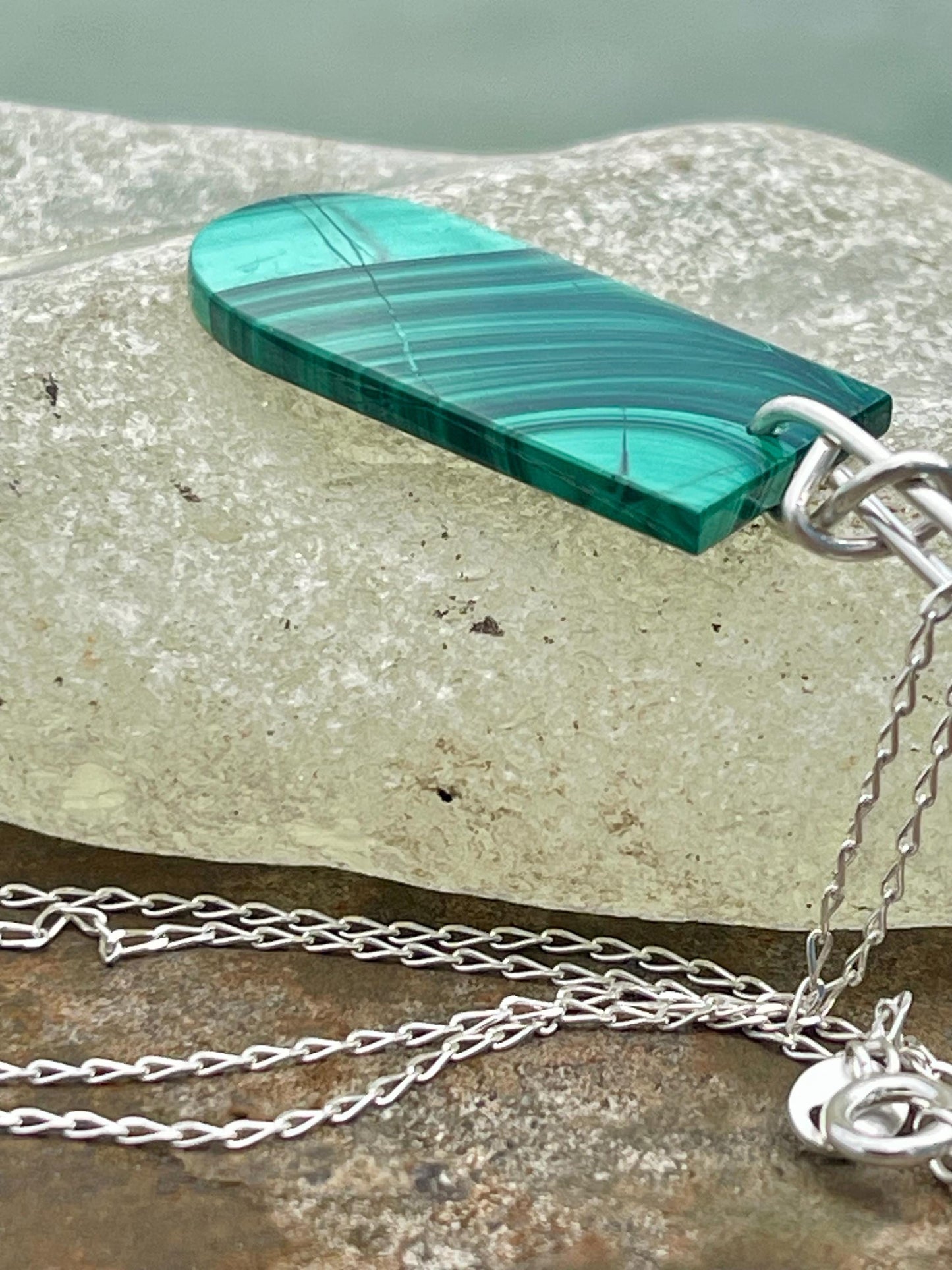 Chrysocolla Malachite necklace, ethical jewellery, bohemian necklace, unusual jewellery, malachite pendant, blue gemstone necklace
