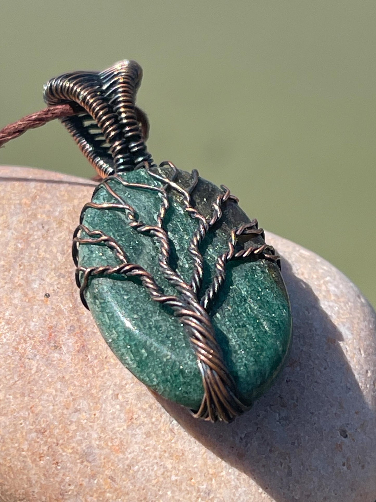 Aventurine necklace, tree of life pendant, tree of life necklace, boho jewellery, tree of life jewellery, boho jewellery, unusual jewellery