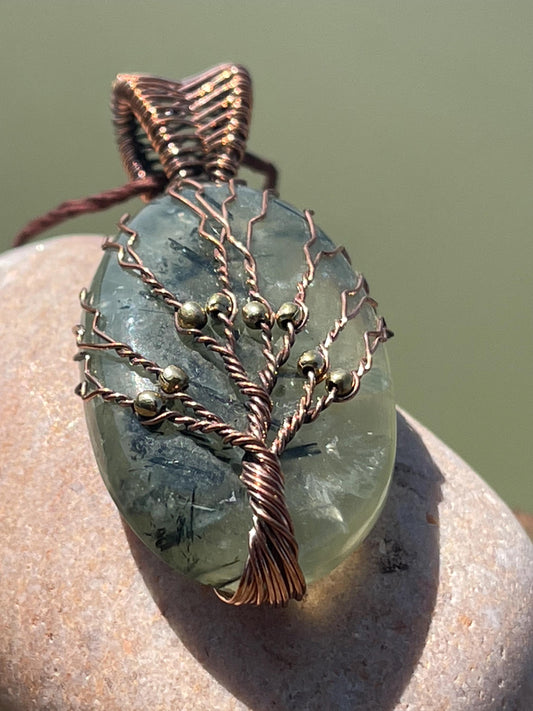Moss agate necklace, ethical jewellery. Hippy necklace, boho gift for her, boho jewellery, tree of life necklace, moss agate pendant