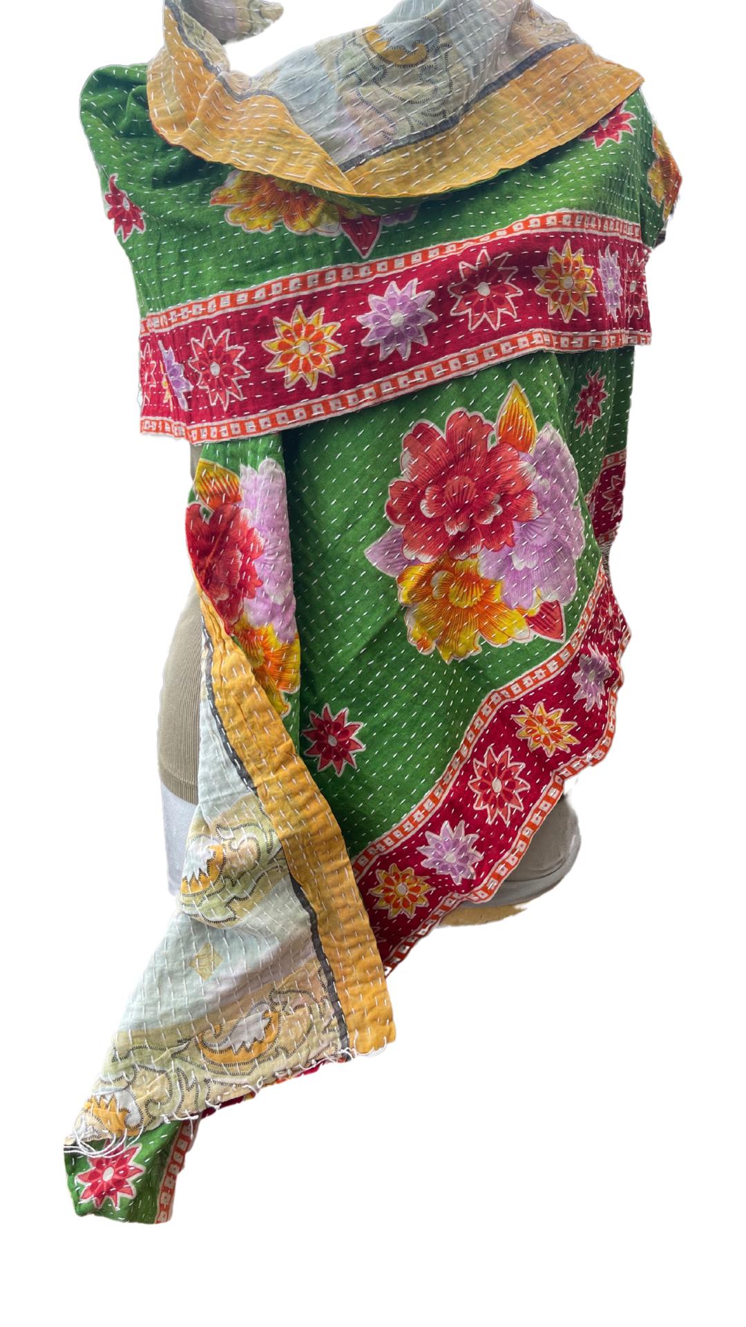 SALE. Boho Cotton Wrap Scarf, Eco-Friendly Handmade Shawl Gift for Her
